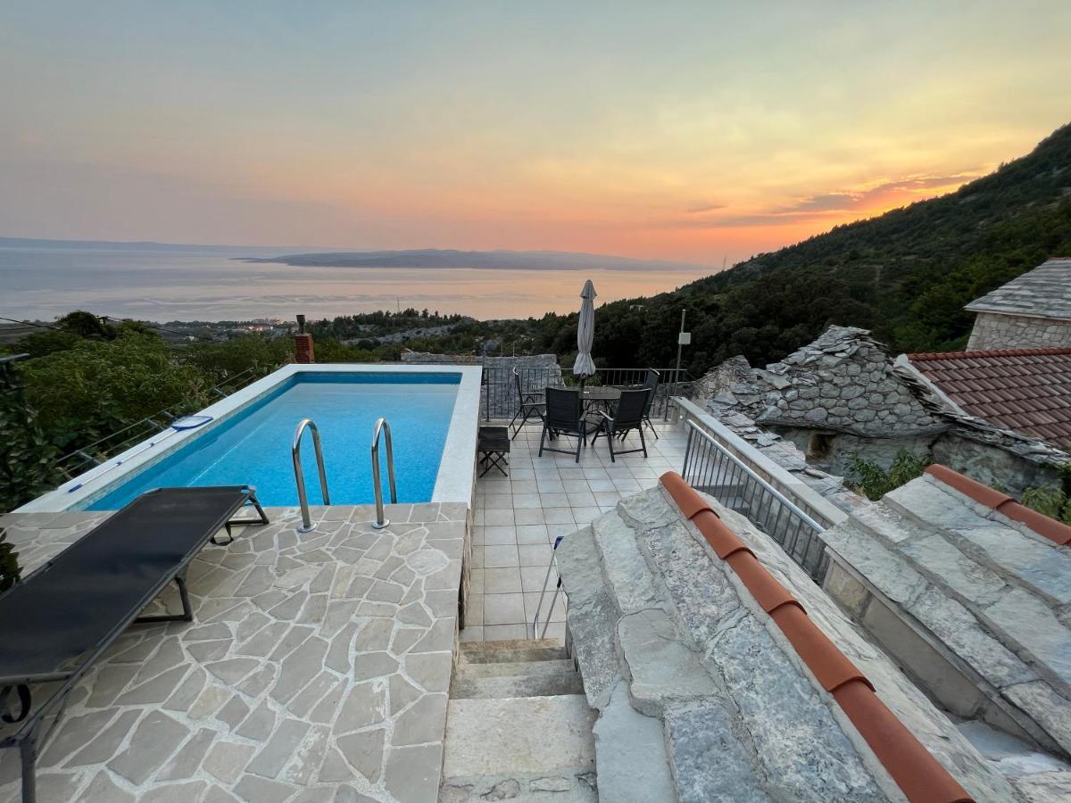 Villa Kristina - Ferienhaus Baska Voda - Topici, Private Outdoor Swimmingpool, Wifi Extérieur photo